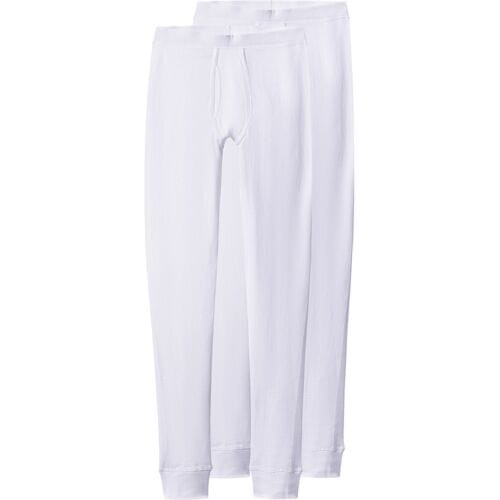 ESMARA MEN Set van 2 lange heren onderbroek (wit, S)