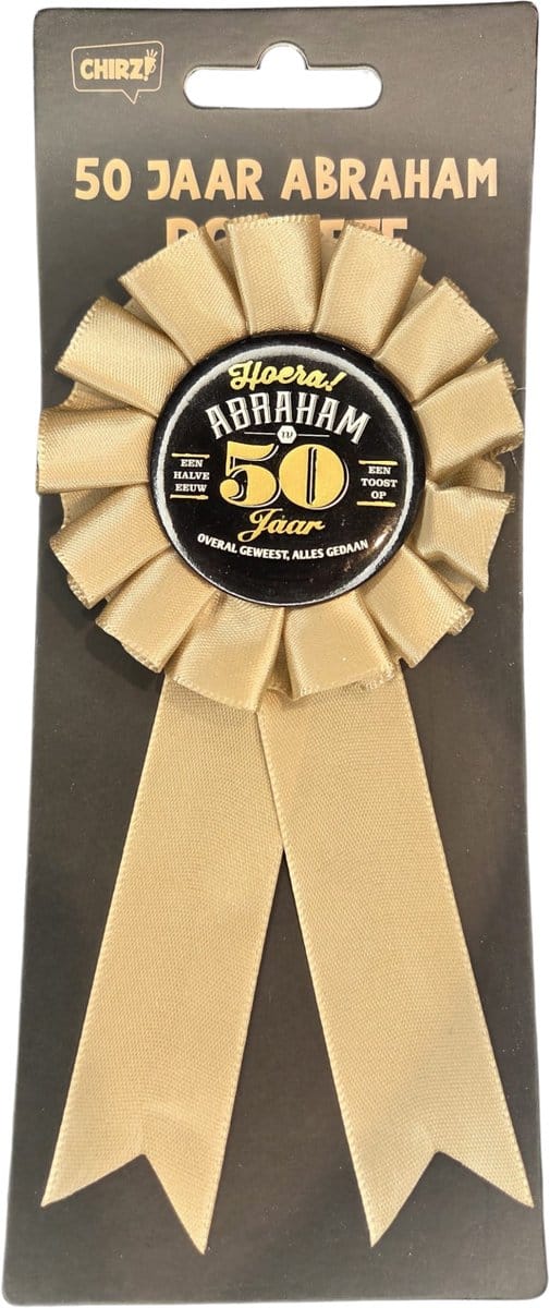 Rozet - Abraham 50 - Goud-Zwart