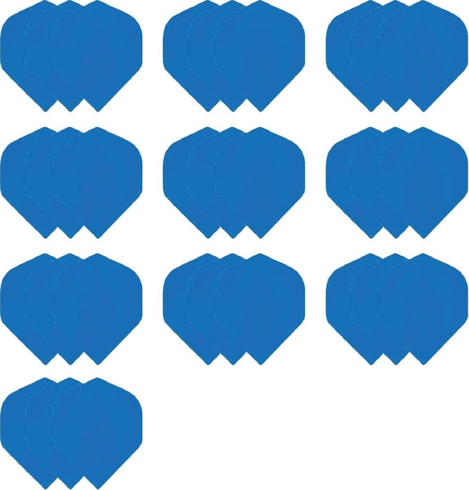 10 Sets (30 stuks) Dragon Poly flights Multipack - Blauw