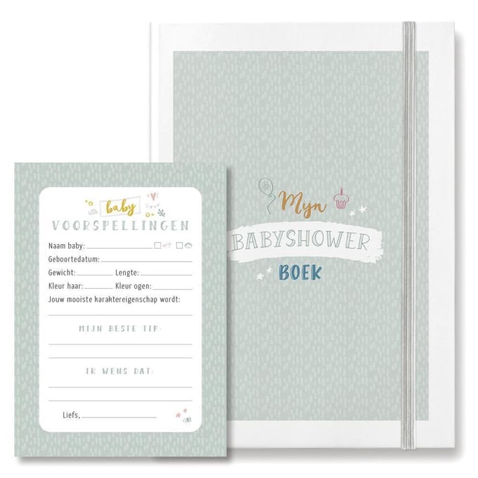 Maan Amsterdam Babyshower boek - inclusief 30 babyshower invulkaarten om in te plakken