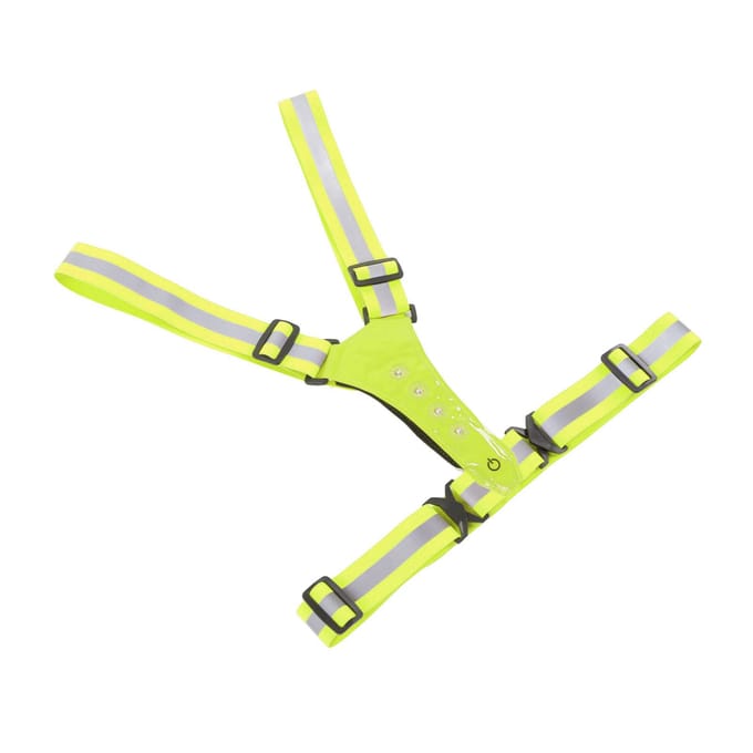 Gilet Réfléchissant LED Équipement de Course Bande 3 Modes d'Éclairage Protection Réfléchissante à 360 degrés Sécurité Réfléchissant orange
