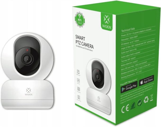 Smart WiFi 1080p Indoor PTZ Camera met 360 graden Beeld