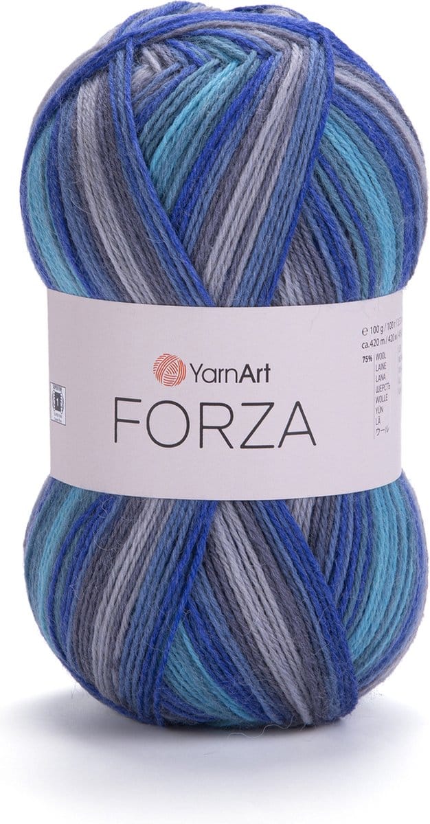 Sokkenwol Yarnart Forza - Blauw/Grijs 2502