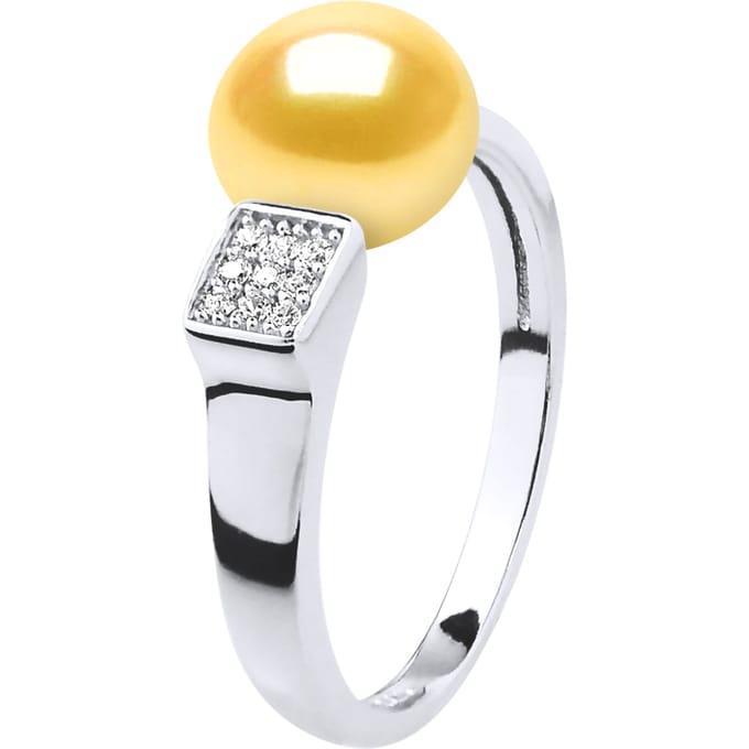 Ring Verstelbare Zoetwater Parel sieraden 9-10mm Golden 925