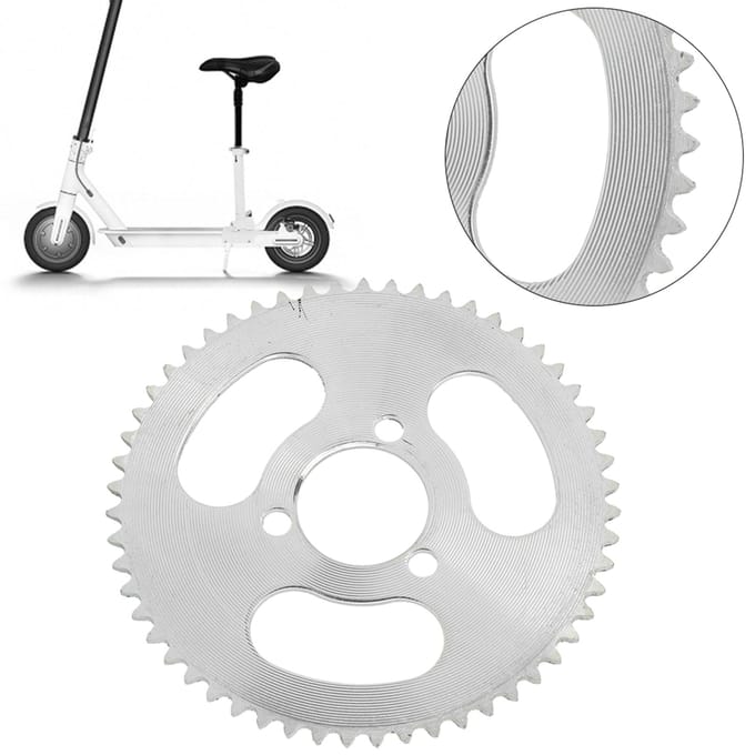 Metalen 55 tanden 25H 3 gaten crankstel tandwielplaat elektrische scooter tandwiel accessoire white