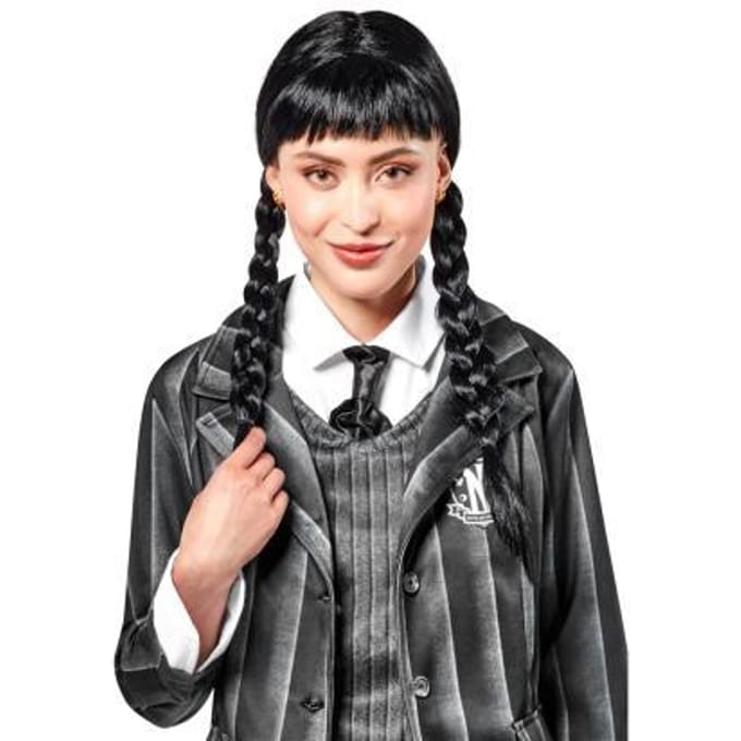 Wednesday Addams pruik adults Hoeden en pruiken
