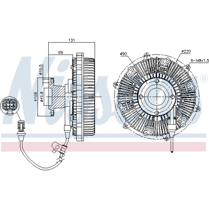 Koppeling, radiatorventilator NISSENS 86164