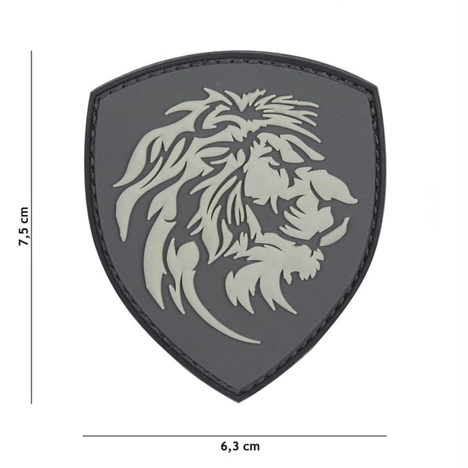 101 Inc Embleem 3D Pvc Nederlandse Leeuw Grijs  1096