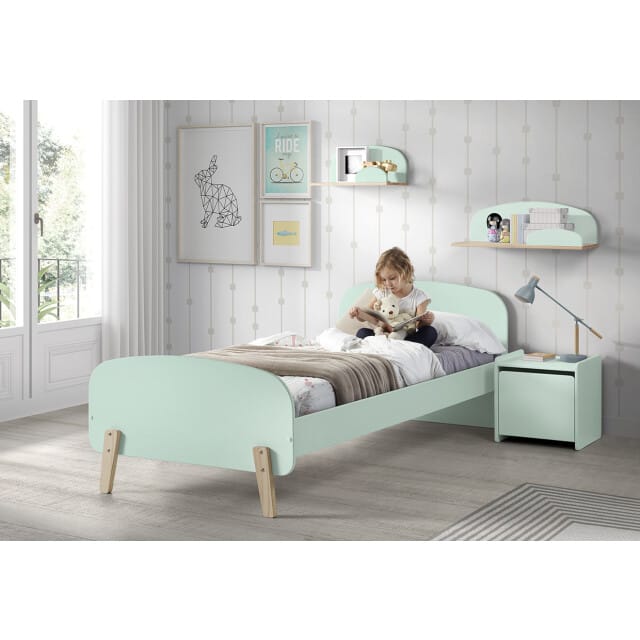LUCEVI - Kiddy Wandplank 65cm - Hout - Groen - 65x25x21.5 cm