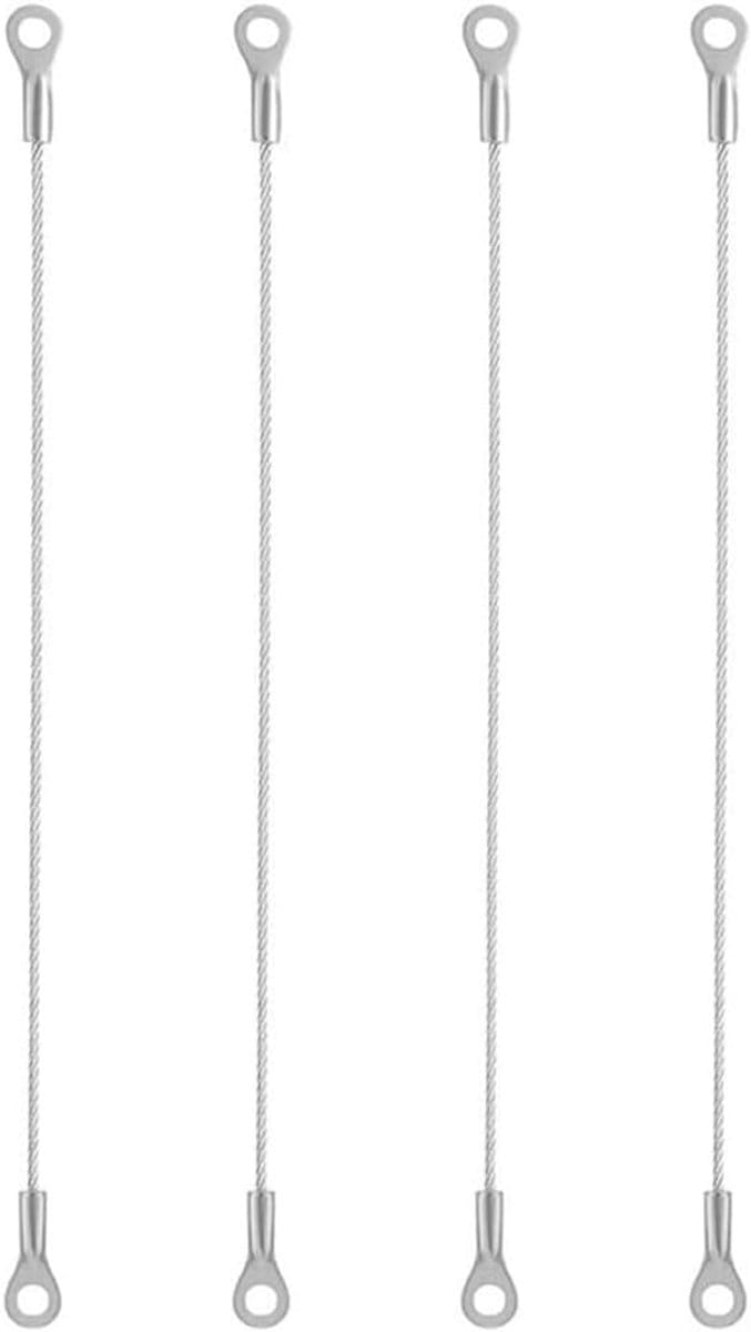 Deurkabel Kast - Scharnierbegrenzer Staalkabel - Kastdeur Beveiliging - Flexibele Openingshoek - 20 cm - Zilver