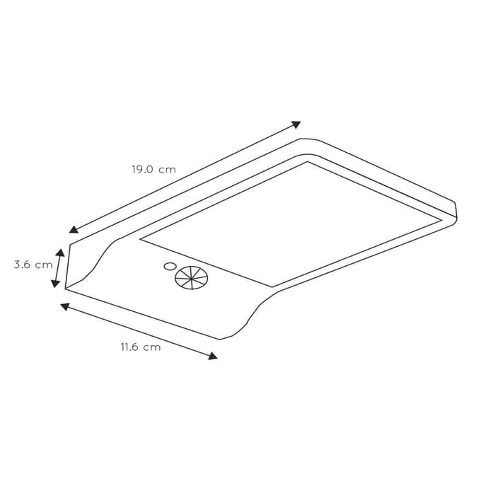 Lucide BASIC - Wandlamp - Zonne-energie - LED - 1x3W 2700K - IP44 - Beweging & dag/nacht sensor - Zwart