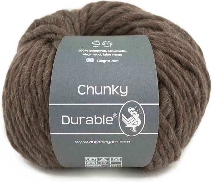 Durable Chunky - 2230 dark brown - 100% Scheerwol