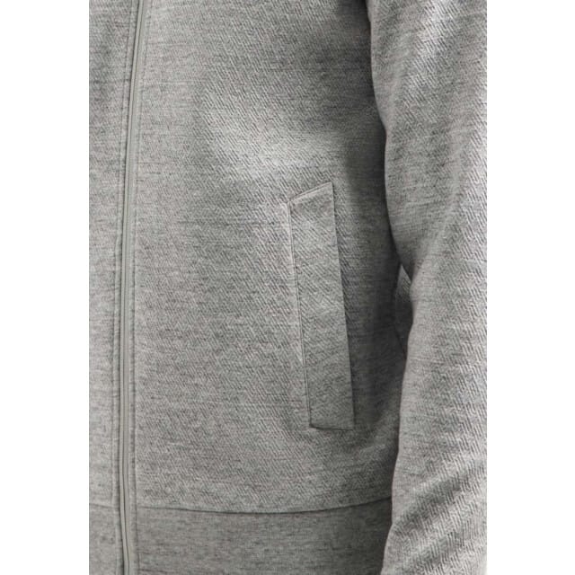 No Excess Sweater Full Zip Stand Up-collar Relief Grey Melange Größe: S | Pullover Outlet | Herren | Grau