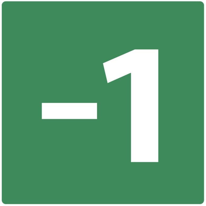 Niveau -1 bord - kunststof 100 x 100 mm