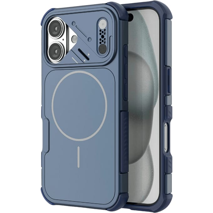 CaseBody Apple iPhone 16 Shockproof MagSafe Back Cover Blauw