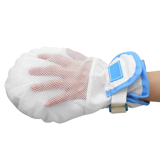 Mitaines de Sécurité Double Confort Respirant Mitaines de Sécurité Médicale Gant pour Patients Soignants white