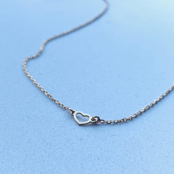 Collier hart goudkleurig AG925
