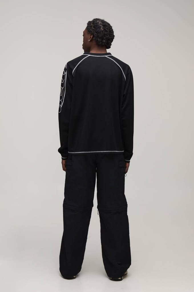Baggy Fit Afritssluiting Cargo Utility Trainingsbroek | Black | Size Medium