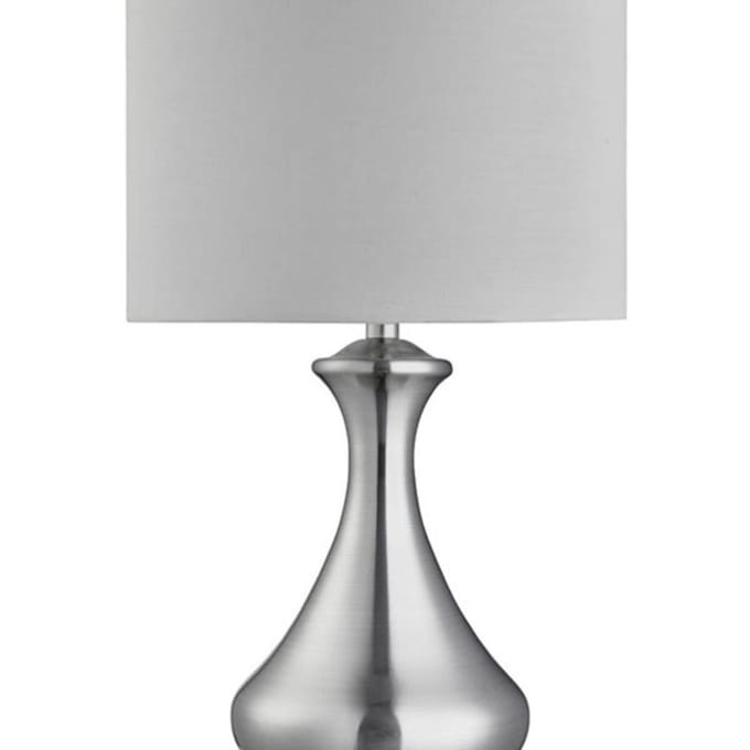Searchlight Tafellamp touch 2750, gesatineerd zilver