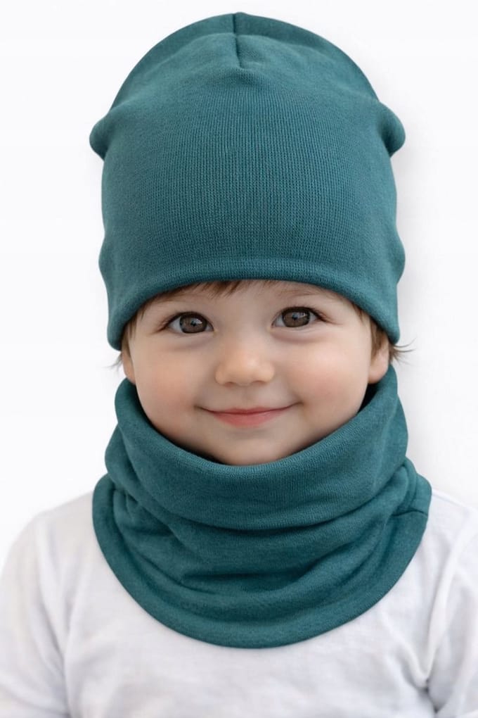 Dartomik - Babykleding Set - Muts en Sjaal - 40/44 - Lente