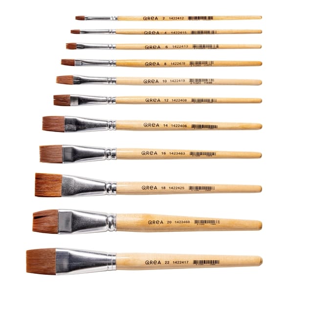 Kwast Qrea synthetisch set à 11 breedtes