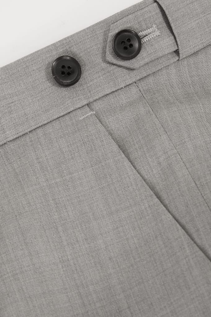 Reiss Plain Wool Mixer Trouser Mid Grey Maat: W36 | Tailored Broeken Outlet | Heren | Grijs