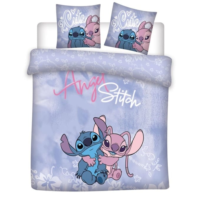 Disney Lilo & Stitch Dekbedovertrek 2 Cute- Lits Jumeaux - 240 x 220 cm - Polykatoen