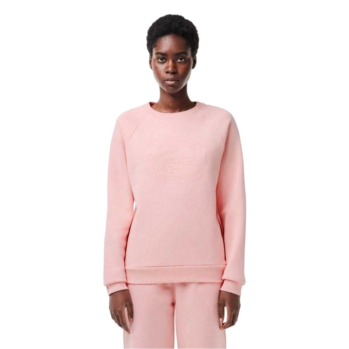 Lacoste Dames/Dames Geborduurd Logo Relaxed Fit Sweatshirt (Roze)