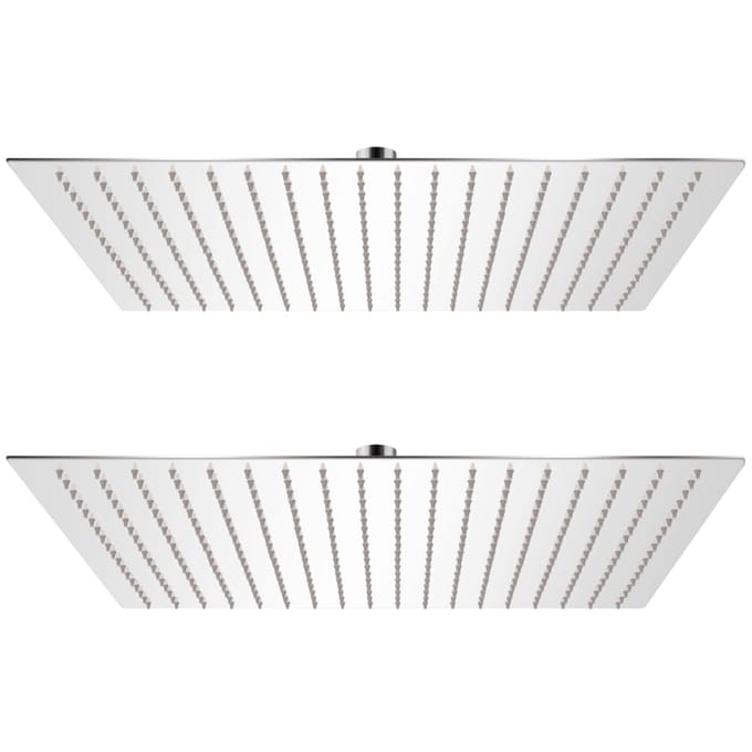 vidaXL - Regendouchekop - 2 - st - 50x50 - cm - roestvrij - staal