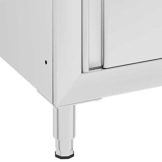 vidaXL - Commerciële - Keukenkasten - 2 - st. - Roestvrij - Staal