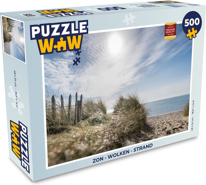 Puzzel Zon - Wolken - Strand - Legpuzzel - Puzzel 500 stukjes