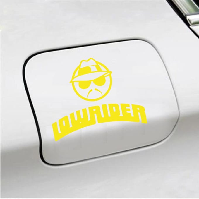 Bumpersticker - Low Rider - 12,5 X 15,6 - Geel