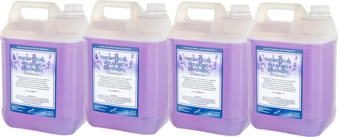 Claudius Douchegel Relaxing Lavendel 5 liter - set van 4 stuks - Showergel