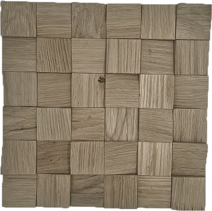 Houtstrip Eiken FSC Cube 3D Grijs