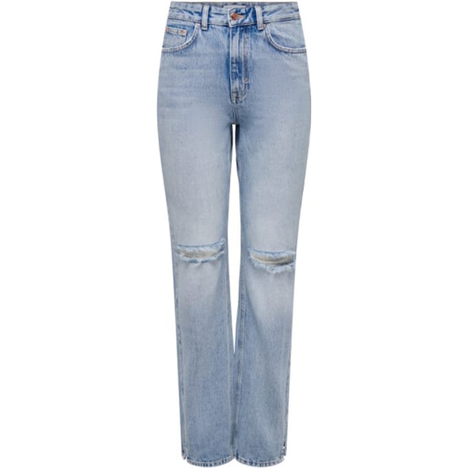 Only Onlbillie ex hw straight slit jns d blue denim