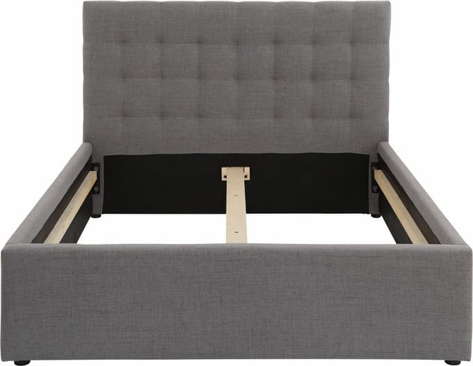 Hamar-Bed 140x200 cm in Grey Fabric