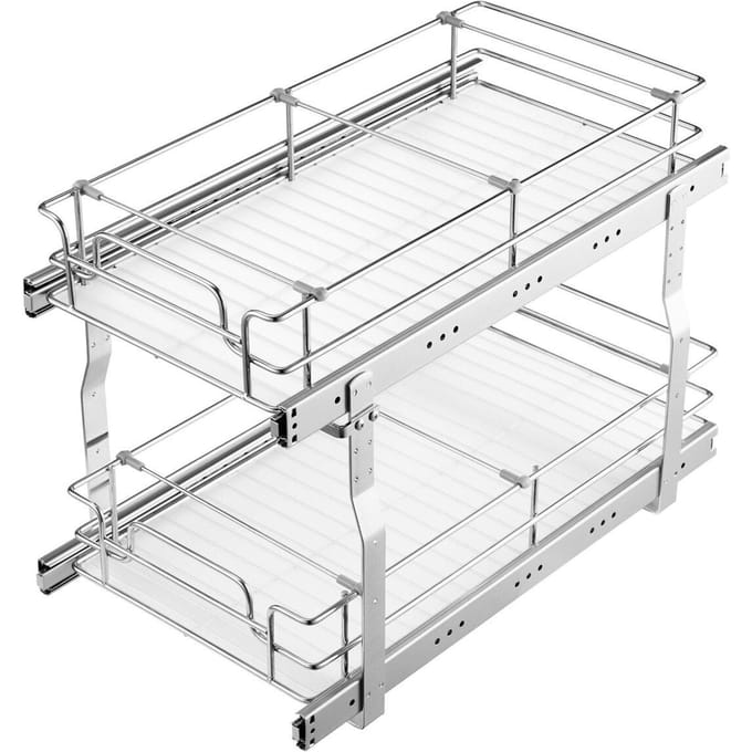 2-Laags Draad Uittrekbare Kast Ondergootsteen Organizer 12 x21  Lade Mand