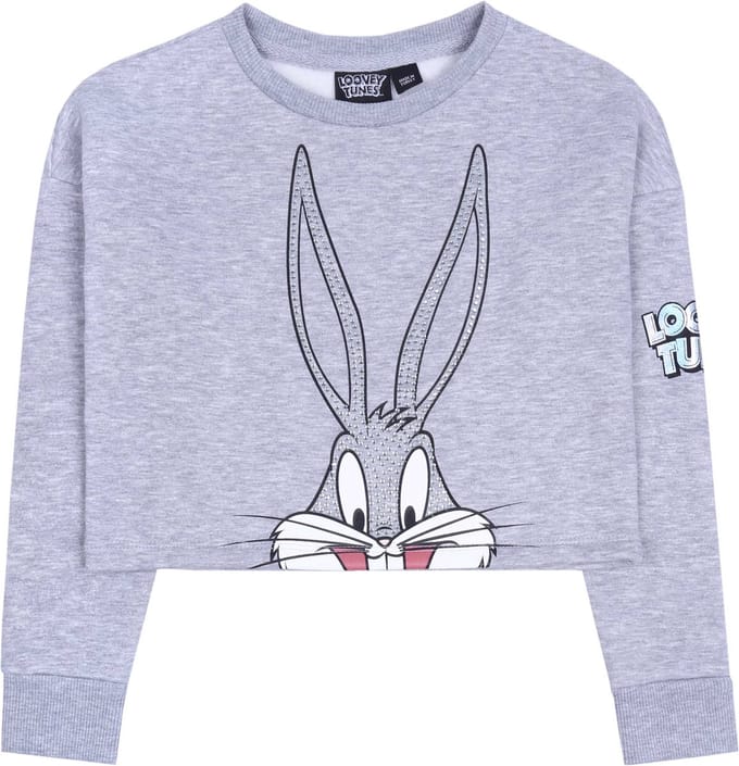 Grijs kort sweatshirt met zirkonia Bugs Bunny
