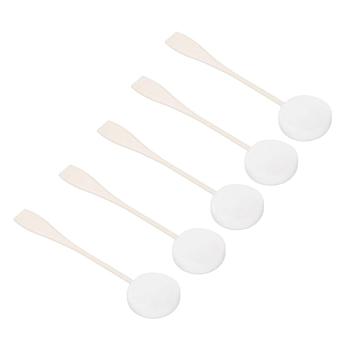 5 stuks Lotion Applicator Lange Handgreep Goede Waterabsorptie Zachte Poederdons voor Thuisgebruik Wit wit