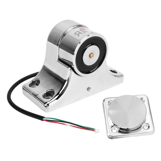 Elektromagnetische Deurhouder Zinklegering Zilver 55kg Zuigkracht Branddeur Vloerstopper voor Veiligheid