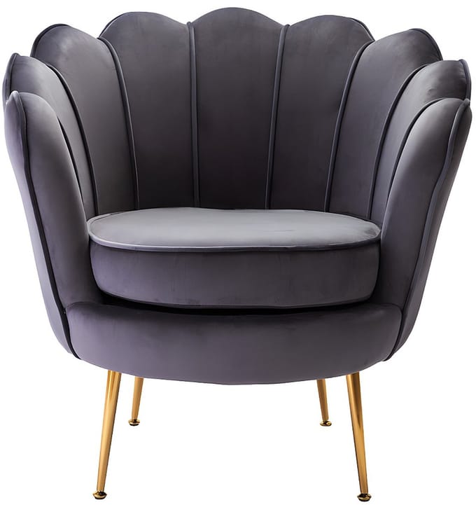Vente-unique Fauteuil van fluweel DANDELION - Antraciet - van Pascal Morabito