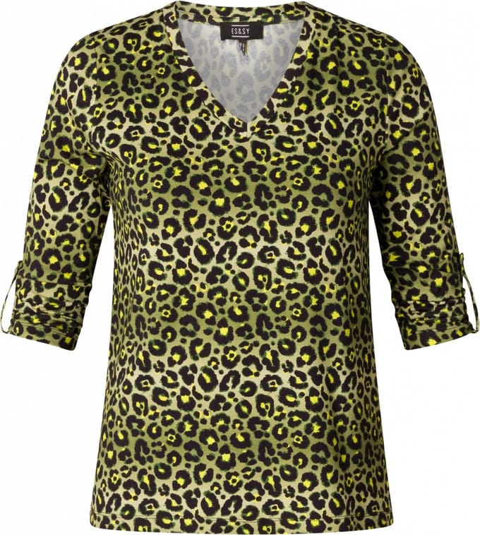 ES&SY Shirley Jersey Shirts - Green/Multi-Colour - maat 40