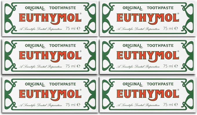 Euthymol tandpasta - 6 x 75 ml - Original tandpasta - Voordeelpakket