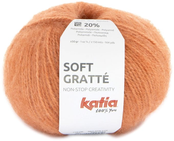 Katia Soft Gratté - 90 licht roest - Mohair-Look Acryl Garen