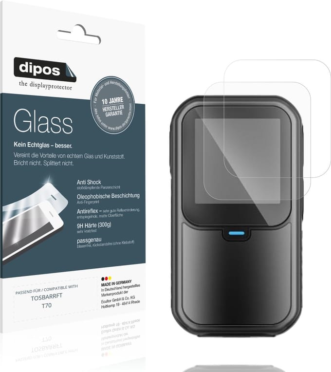 dipos – 2x Matte Pantserfolie geschikt voor TOSBARRFT T70 | 9H Screenprotector