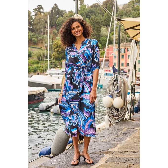 DIDI Dames Dress Mirage Black Sunlight print maat 48
