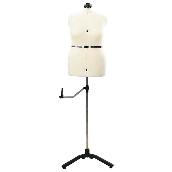 Mannequin de couture réglable pour femme Crème L Velours