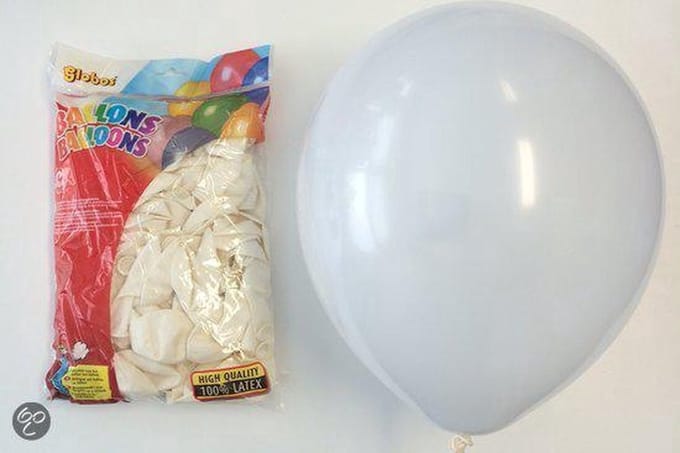 Ballonnen 100st - Wit - Biologisch afbreekbaar - geschikt voor helium