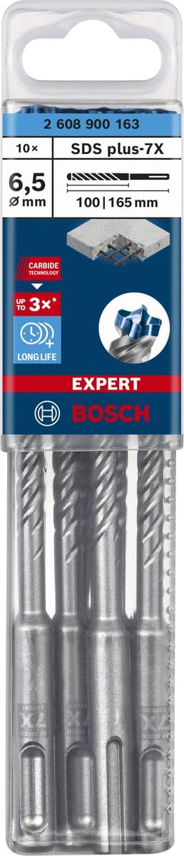 Bosch EXPERT SDS plus-7X hamerboor 6,5 x 100 x 165 mm, 10 stuks