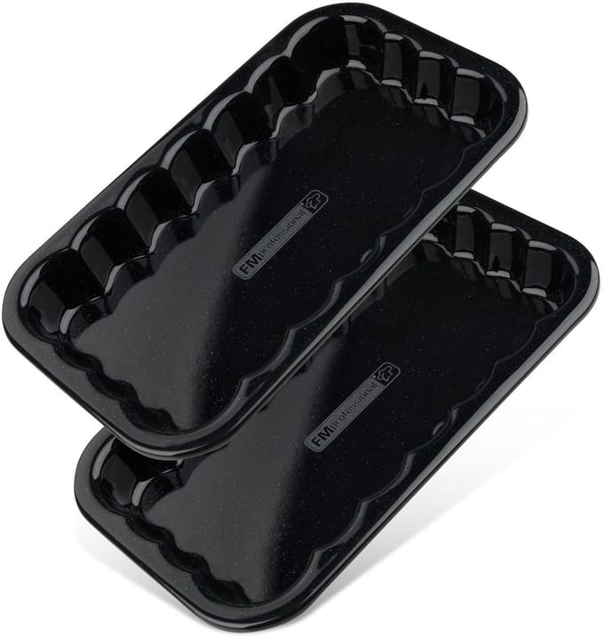 Set van 2 geëmailleerde stalen barbecue schalen 21 x 12 cm FM Professional Barbecue